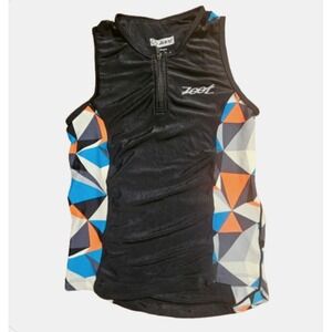 Zoot Protege Youth Tri Tank Top Vivid Blue Camouflage M Nylon Blend Athletic